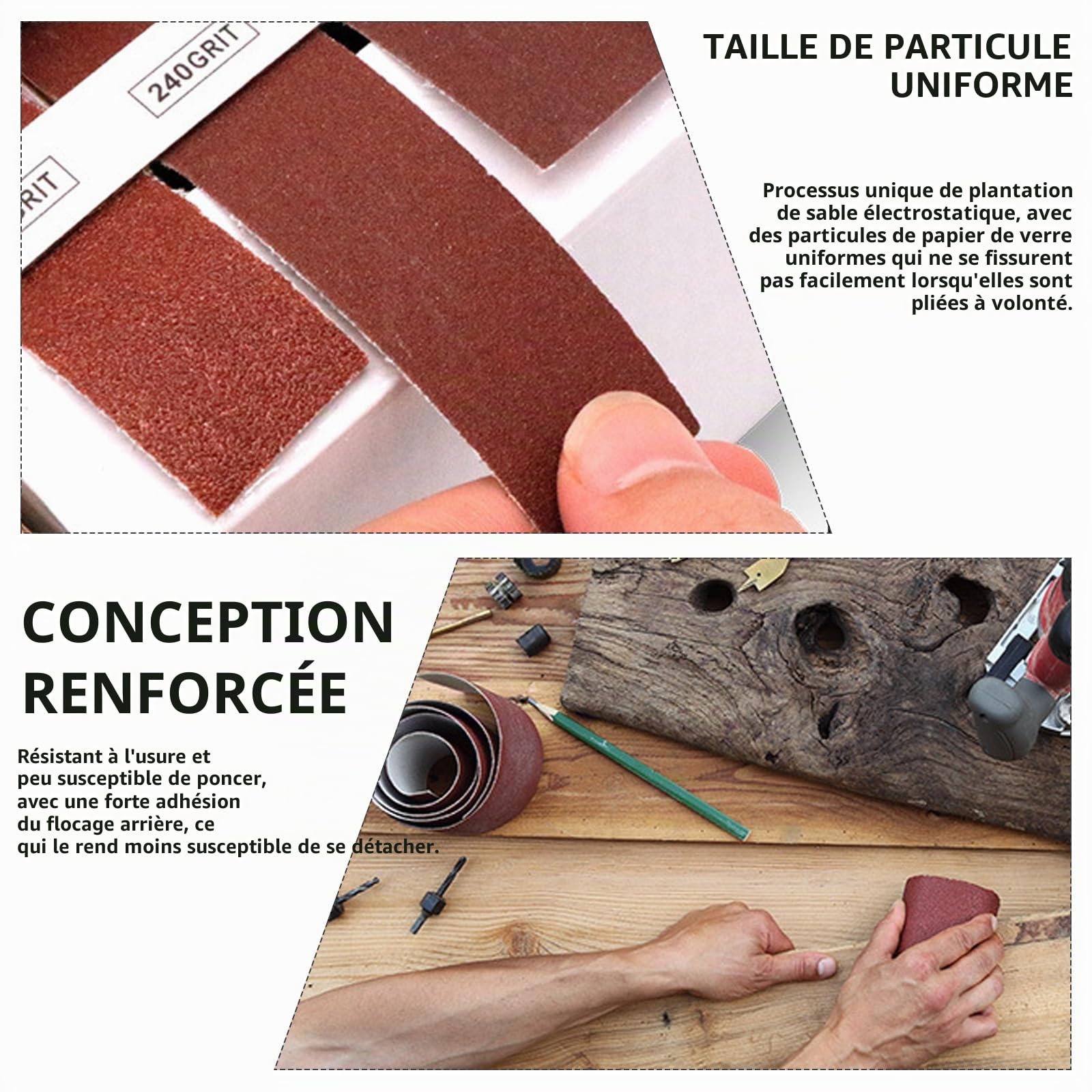 6 Pièces Rouleaux de Papier Abrasif, 25 mm x 6 m, Grains 80/150/240/320/400/600, Papier à Poncer Sec et Humide, Rouleaux Abrasifs pour Bois, Métal, Meubles, Polissage Automobile et Bricolage