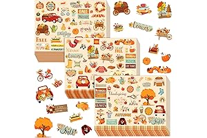 Eaasty 930 Pcs Cute Pumpkin Stickers Fall Harvest Style Stickers for Cards