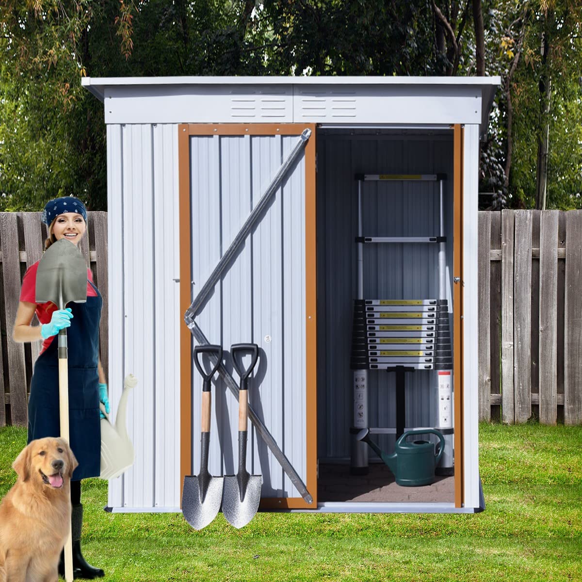 Buy Morhome 5x3 FT Outdoor Storage Shed,Sheds & Outdoor Storage,Garden