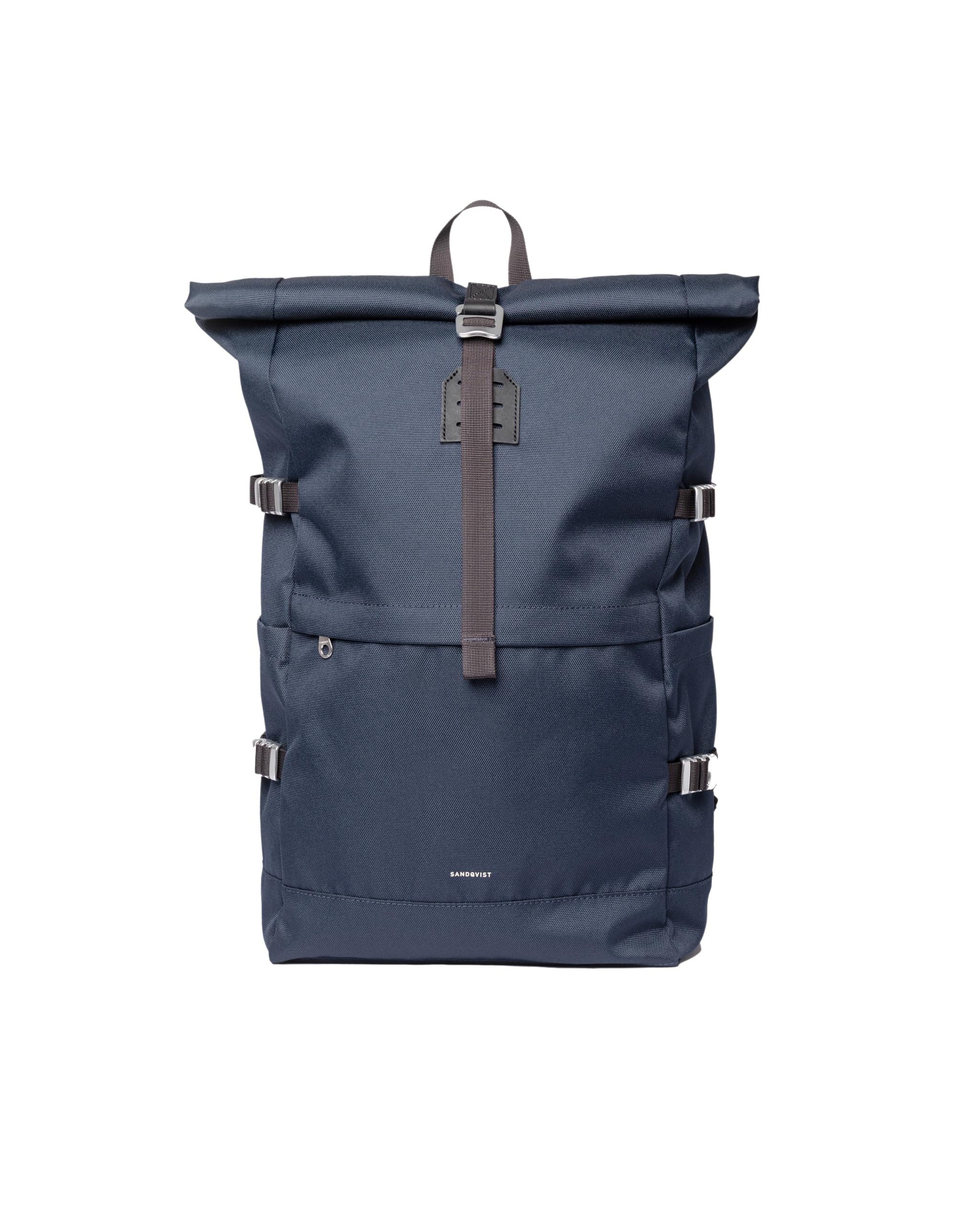 Sandqvist Icon Rolltop Backpack 16”, 26L, Navy, Laptop Backpack, 16" Laptop Compartment, Water-Resistant, Recycled Materials