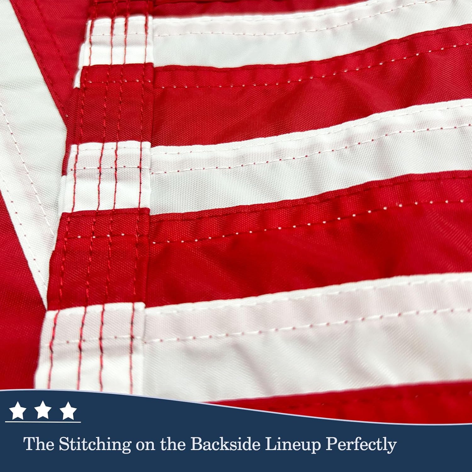 JRED Small American Flag Boat Flag USA 20x30 US Flags for Outside Heavy Duty Outdoor Embroidered Stars 2 Brass Grommets for Marine UTV, 250th Anniversary of USA - Image 2