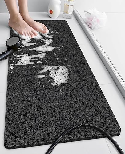 Miniatura 9 de OTHWAY Tapete de ducha antideslizante sin ventosas, de secado rápido, antideslizante para ducha, baño, tapete de ducha de PVC para áreas húmedas
