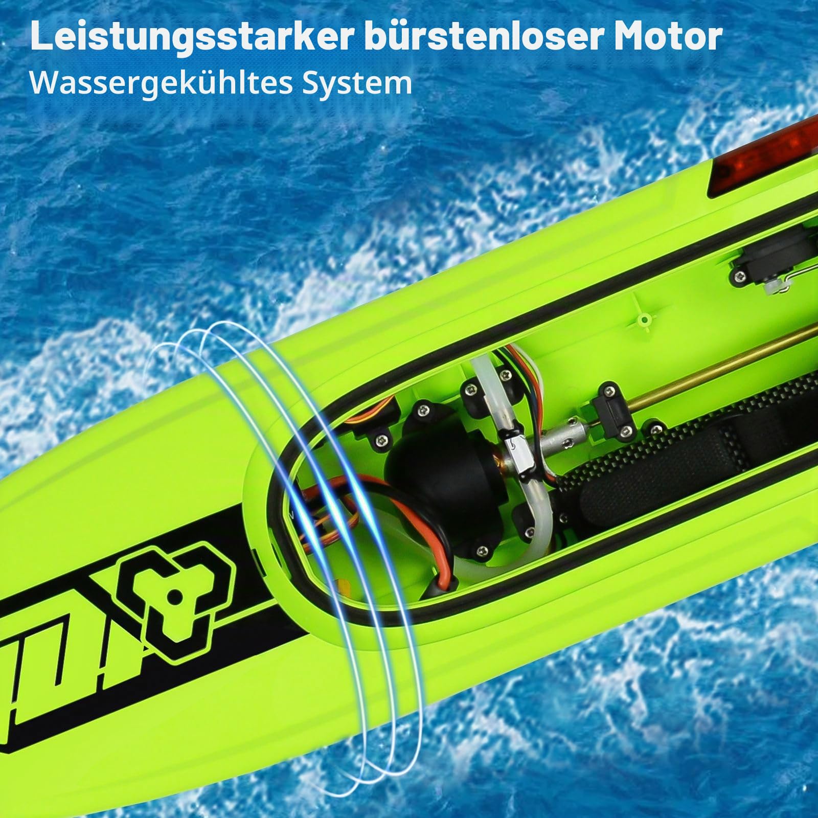 Ulifance UDI018 RC Boot Brushless für Pools und Seen, Groß Ferngesteuertes Boot Grün