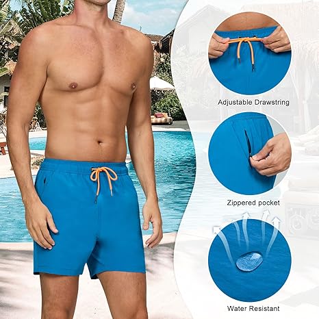 Rood wit gestreepte heren zwembroek, halflange shorts strandzakken mesh voering trekkoord jongens casual badpak grote maten badmode - België