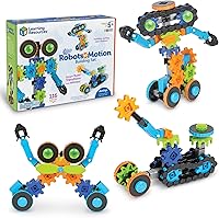 Vista 1 de Learning Resources Gears Gears Gears Robots In Motion - Juguetes de construcción, actividades STEM, habilidades motoras finas, kit explorador