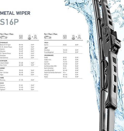 Miniatura 6 de Hella Limpiaparabrisas estándar de goma sin rayas (2 cuchillas) con calidad de equipo original de 16 pulgadas, para todas las estaciones, se adapta