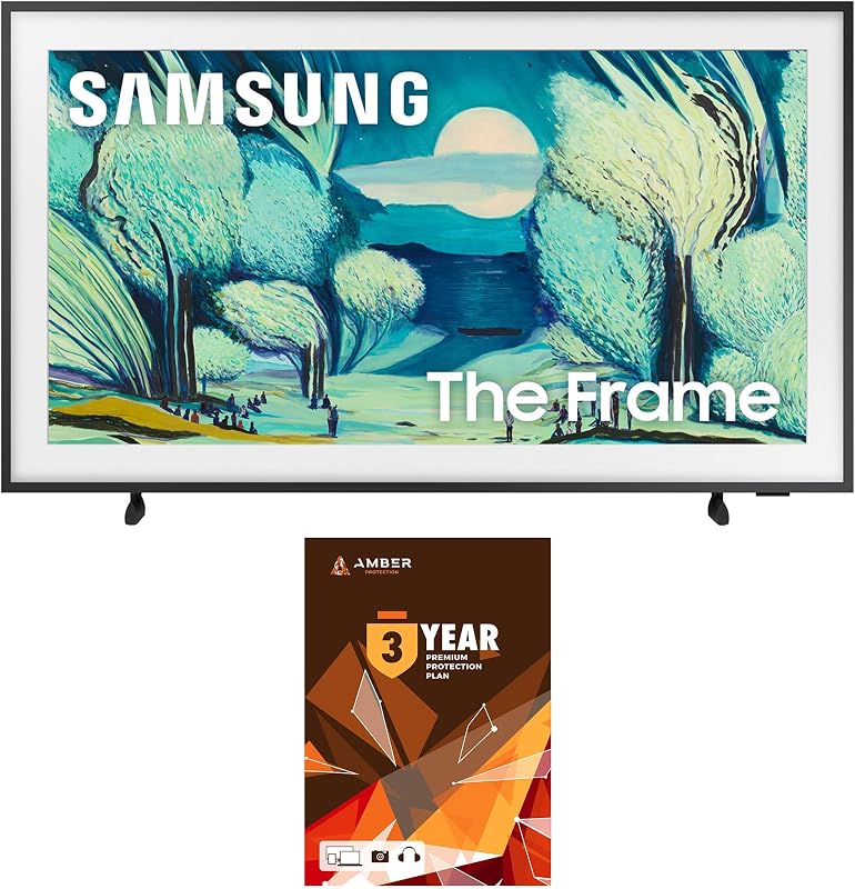 QN55LS03FAFXZA The Frame QLED 4K Art Mode Vision AI Smart TV de 55 pulgadas con plan de protección ámbar de 3 años (2025)