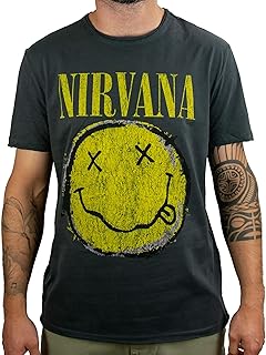 Amplified Nirvana-Worn out Logo Camiseta para Hombre