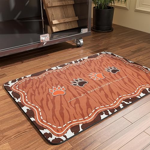 MontVoo -Tapete de alimentación de mascotas, tapete absorbente para comida para gatos y perros, tapete para comida y agua, mantel individual para