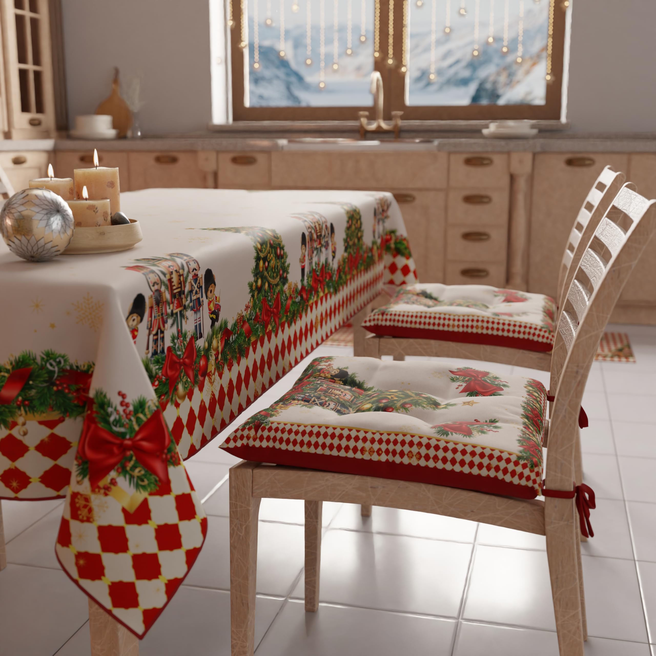 PETTI Artigiani Italiani Stain-Resistant Tablecloth Christmas - Image 4