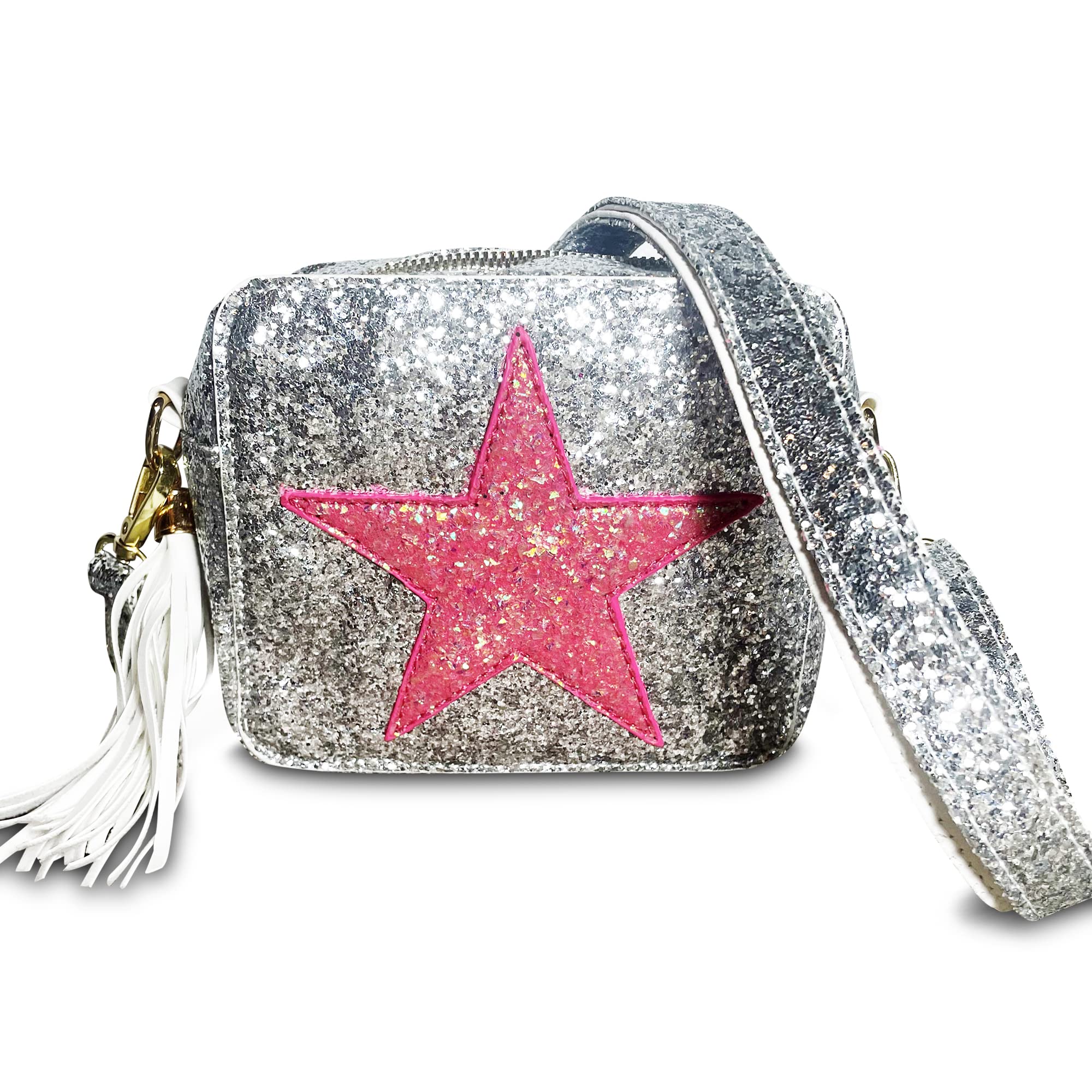 Bolso bandolera con diseño de estrella rosa para niñas