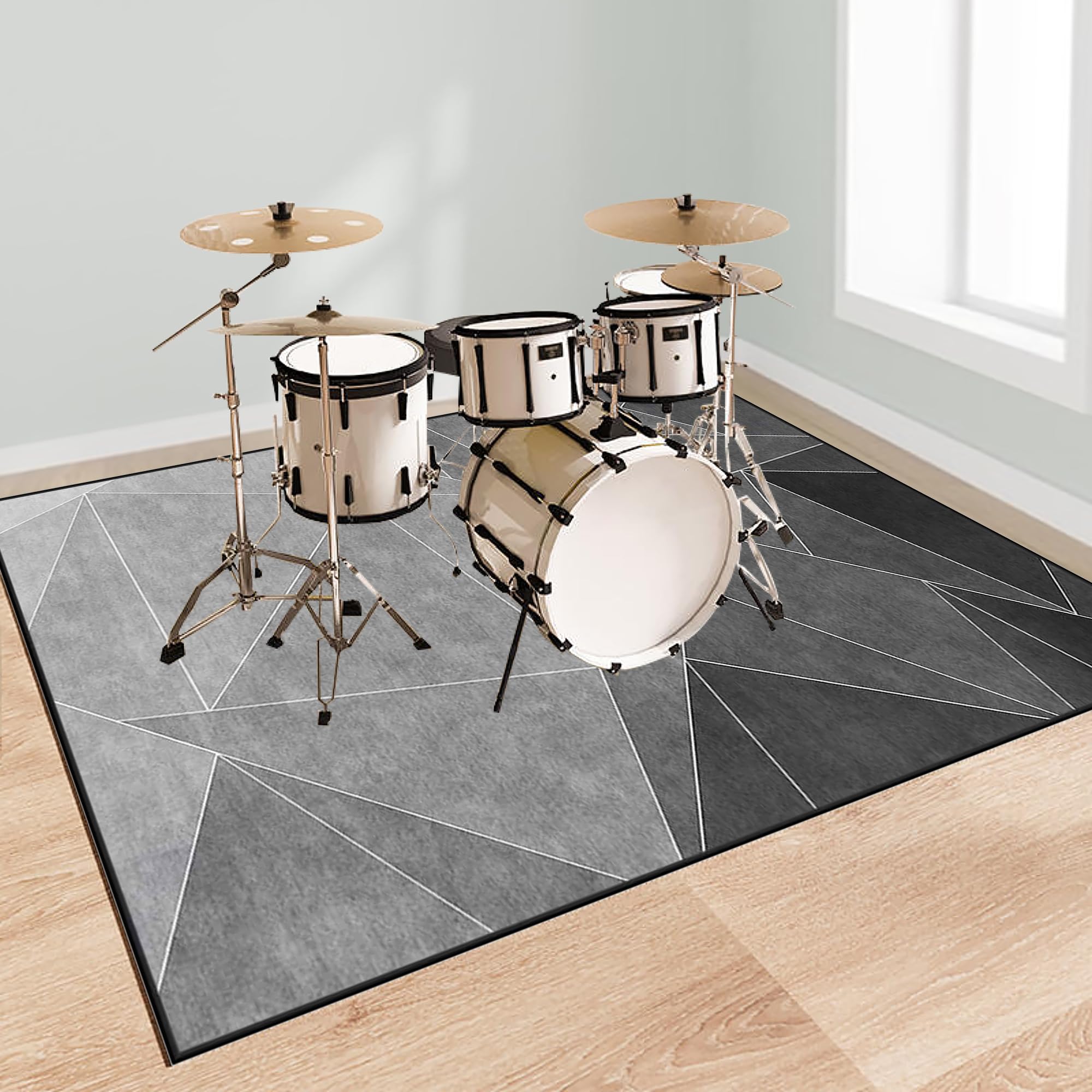 140 x 120 cm Schlagzeugteppich Schallschutz Teppich Drum-Teppich Schallschutzmatte Professionelle Drum Teppich Musikinstrumente Bodenmatte rutschfest Schlagzeugteppiche Trommelteppich