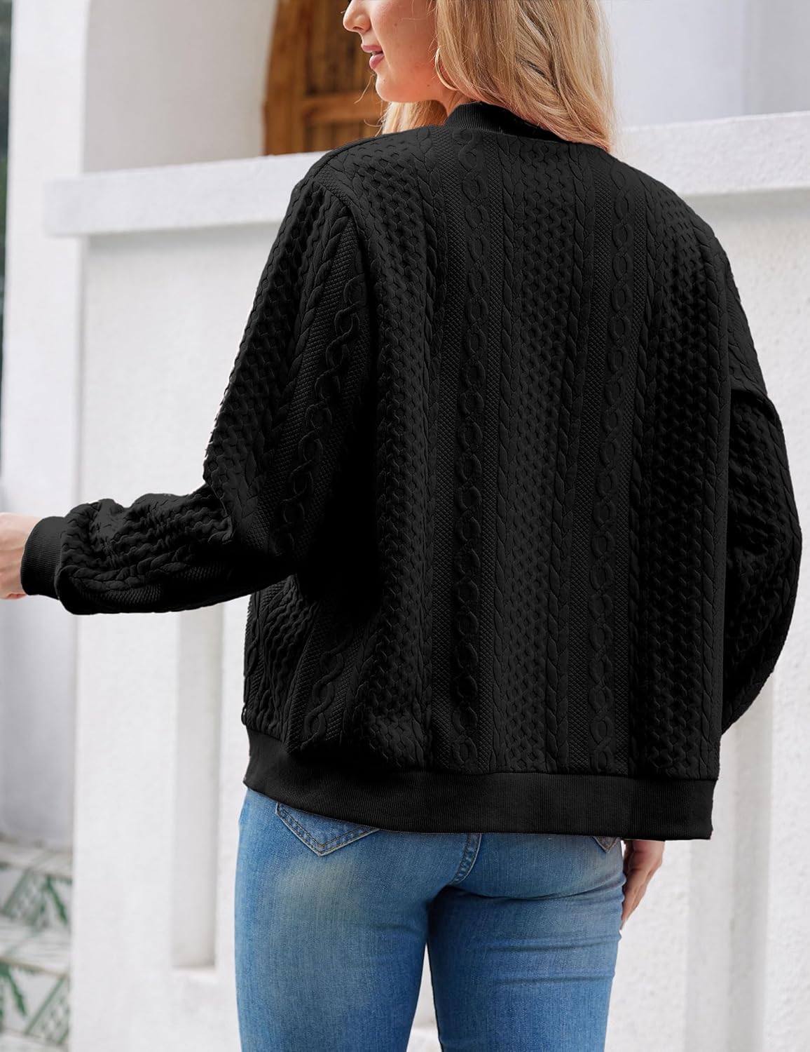 Zip Up Sweatshirts for Women Casual Outfits Cardigan Outerwear Trendy Winter Jackets Coat - Image 5