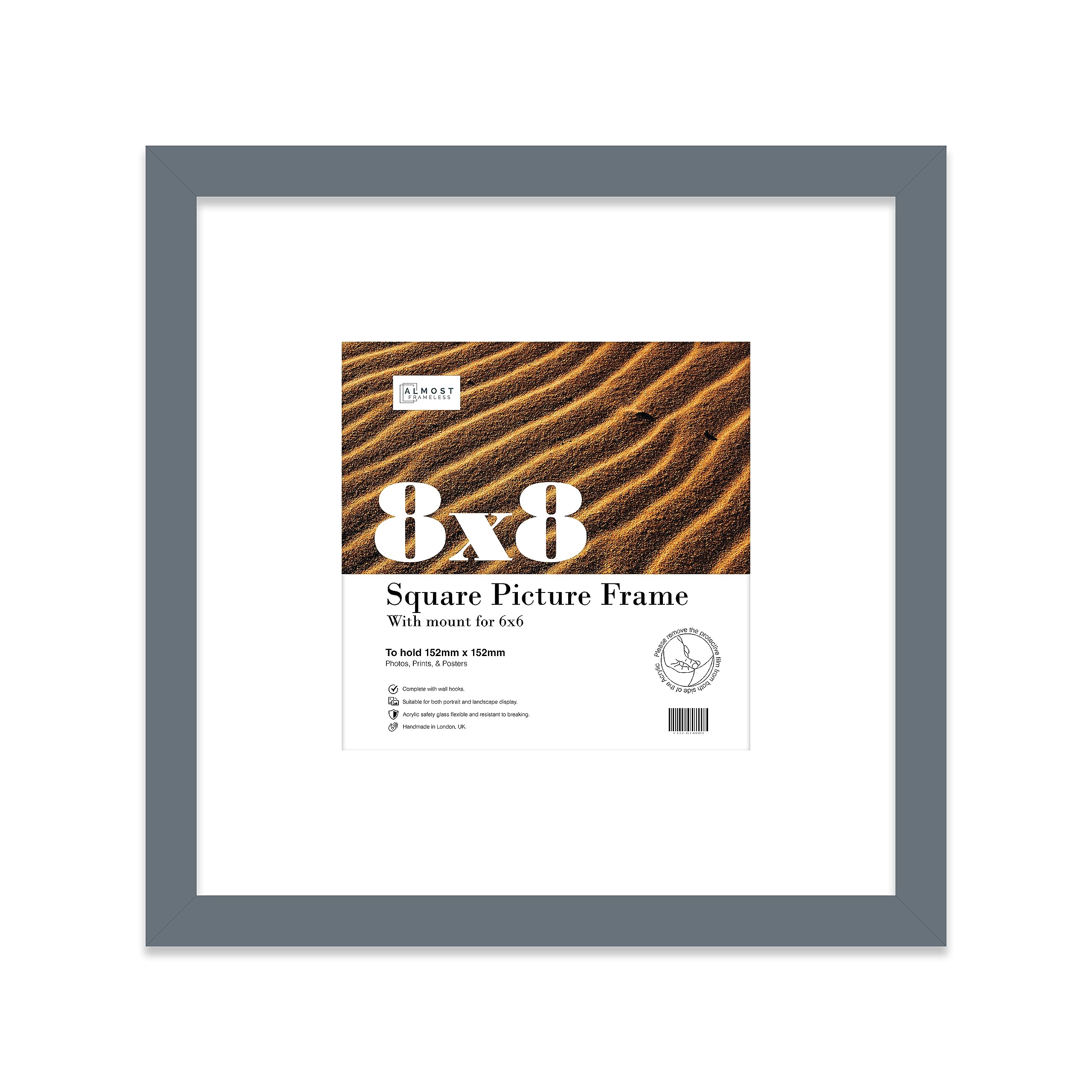 14X14" Bright Pink Picture Frame14X14" Square Frame With 12X12" Mount For 14X14"/12X12" Pictures Moderrn Thin Edge1 Pack from B&Q
