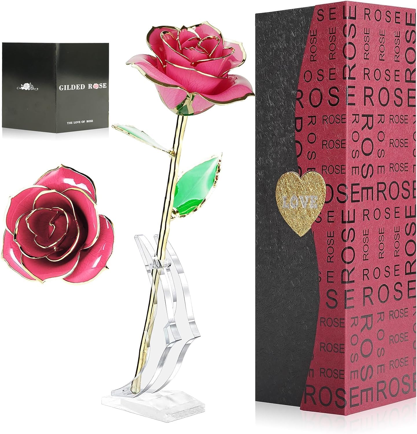 Rosa Eterna Placcata Oro 24K - Regalo Per San Valentino, Compleanni