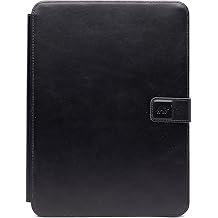 Bullstrap Premium Full-Grain Leather iPad Case with Magnetic Adjustable Stand, Auto Sleep/Wake, iPad Pro 12.9", Black Edition