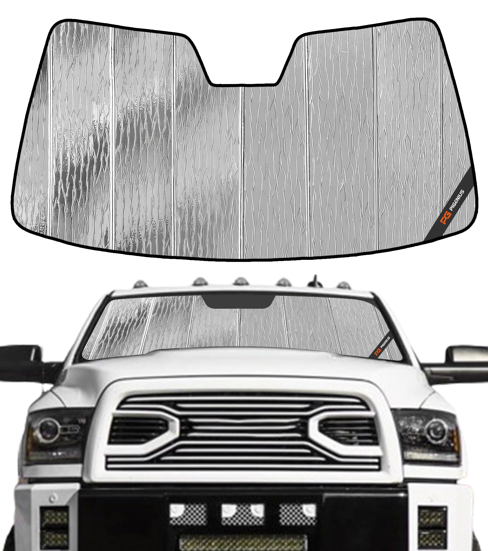 Amazon.com: Pigenius Windshield Sun Shade for Dodge Ram 2500/3500