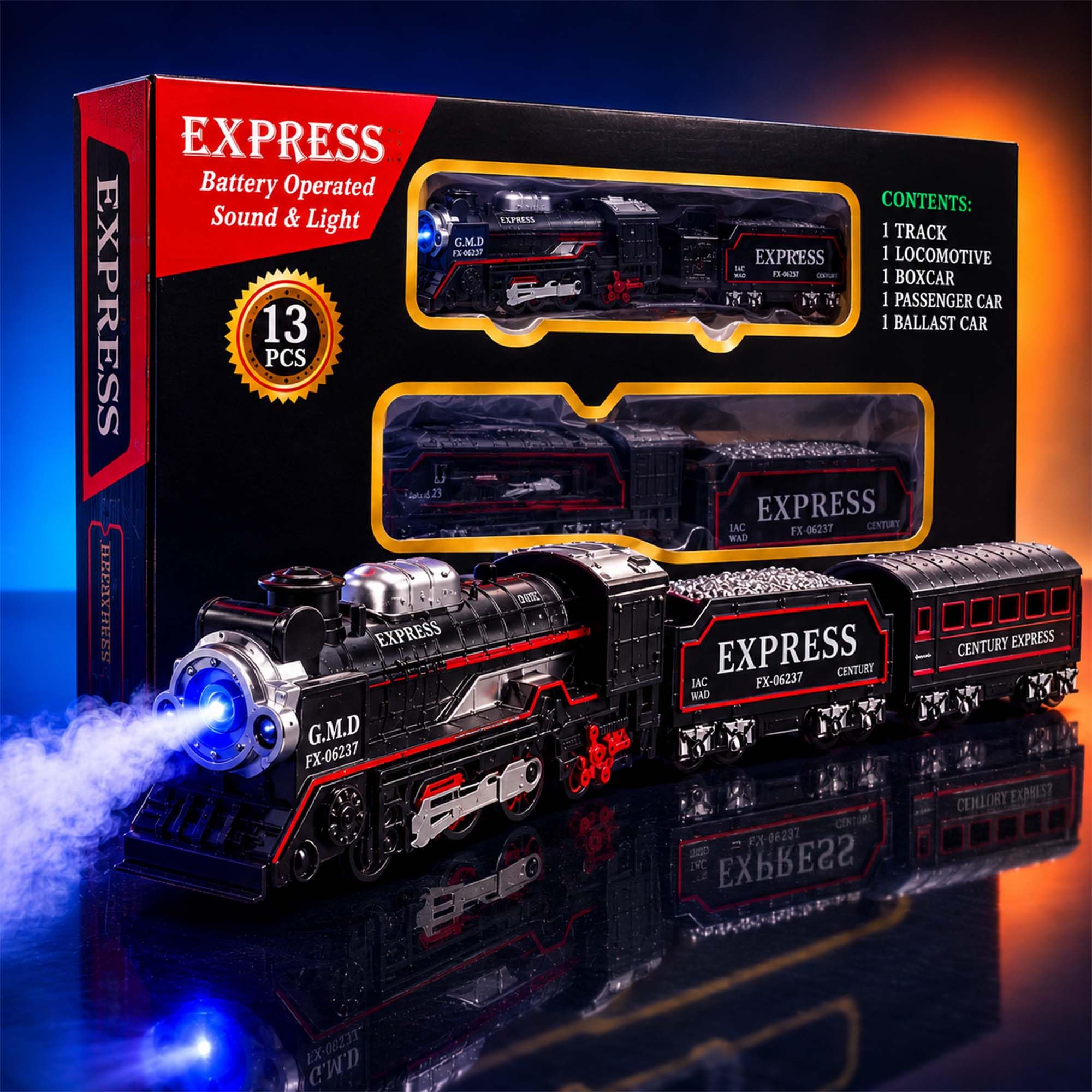 NHR Rechargeable Train Set - Kids Electric Steam Train -9 NHR Rechargeable Train Set - Kids Electric Steam Train -9