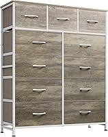 Vista 17 de WLIVE Storage Organizer Unit with 11 Fabric Bins, Storage Drawers Organizer with Steel Frame, Tall Storage Tower Organizaton for Living Room, A-Pink