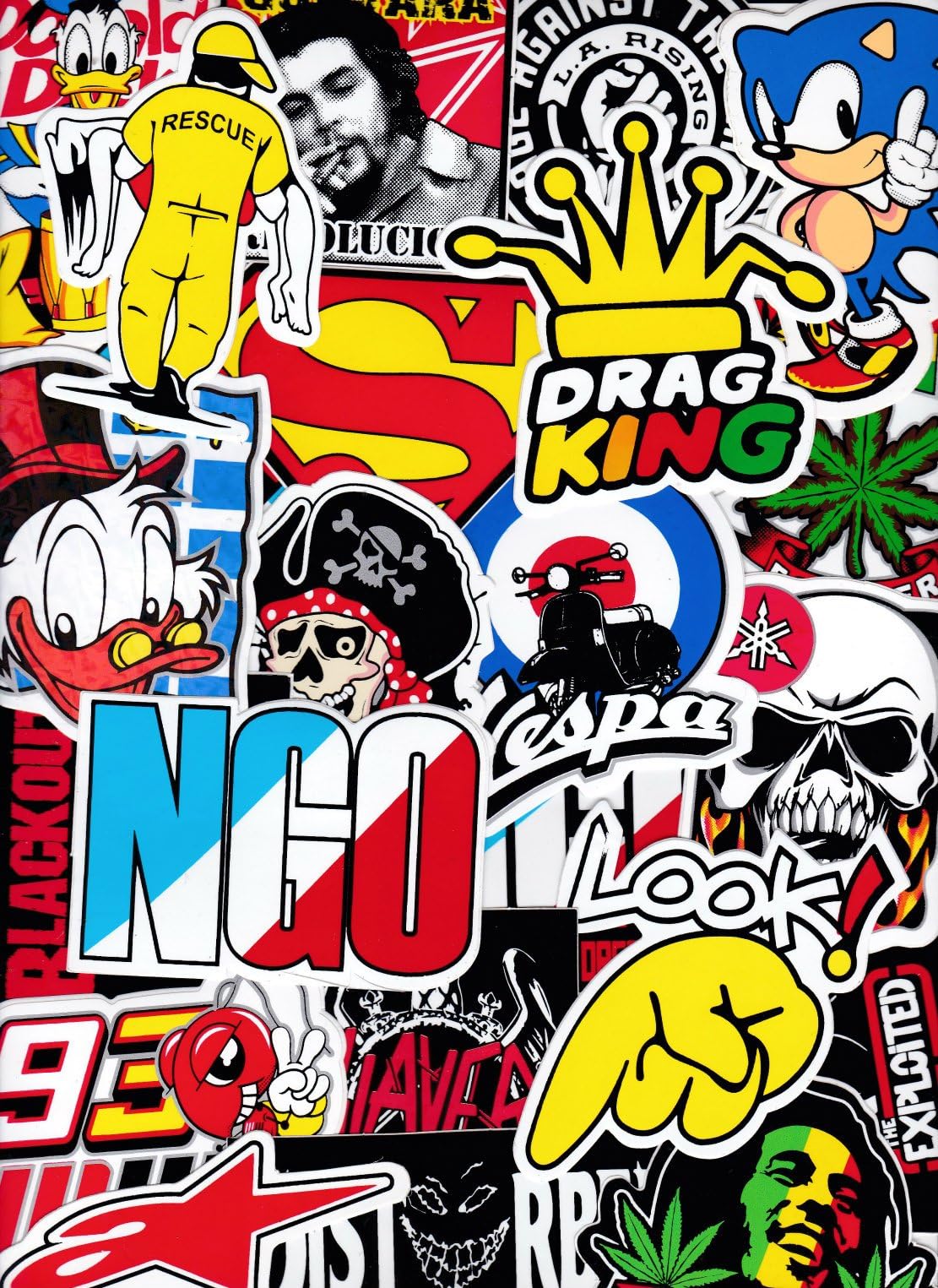 [8x Random] Lot Wholesale Mix Car Bumper Bomb Graffiti Stickers Vinyl Die Cut Skate Decals