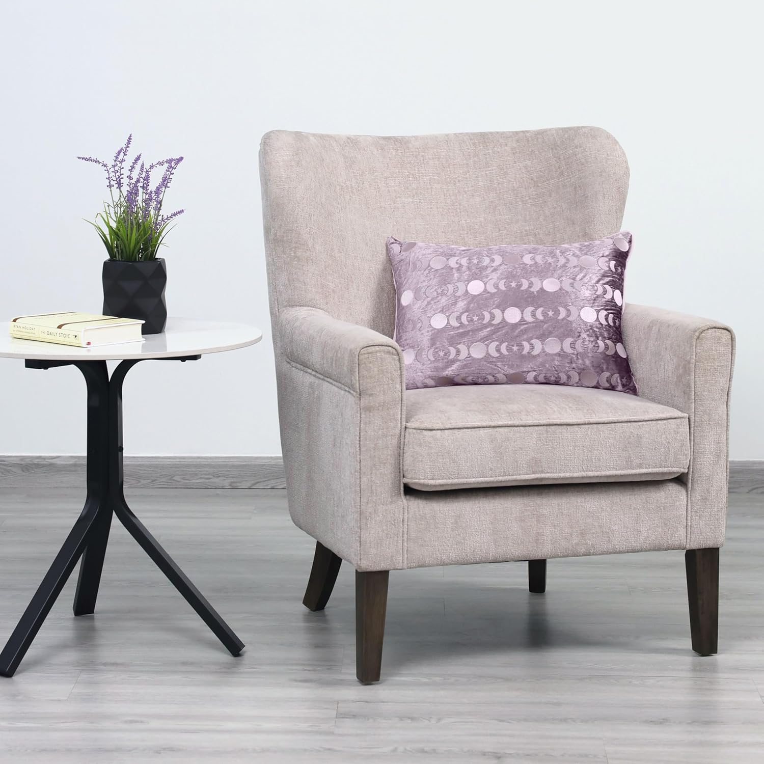 Lemon Tree Moon Phases Medium Purple/Pink Decorative Pillow