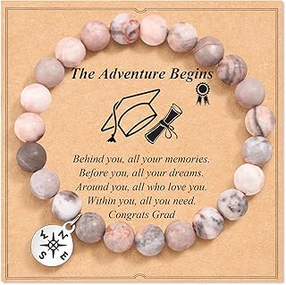 Shelucky Graduation Gifts for Her/Him Class of 2023 Grad Gifts Compass Graduation Bracelets Inspirational College, High School Graduates Graduation Jewelry for Women Men Boys Girls