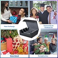 Vista 6 de Caja de almacenamiento de tarjetas UAONO para cartas de intercambio, estuche de cubierta de cartas de comandante de más de 1800 de cuero PU, soporte