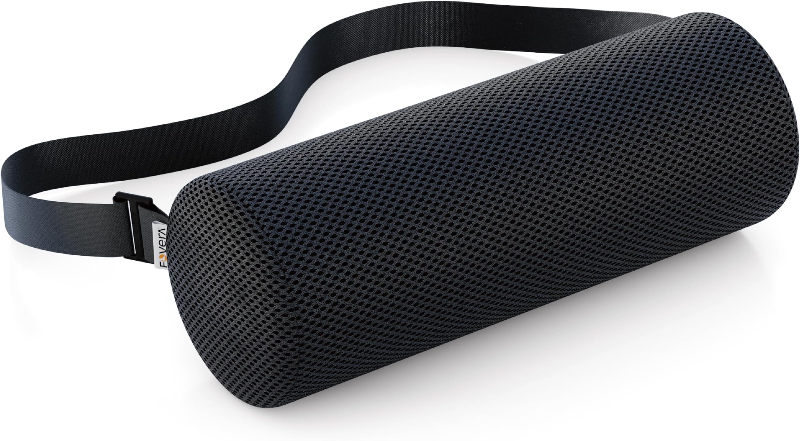 FOVERA Lumbar Support Roll for Back Pain Relief - Versatile Cushion for Office, Car, and Travel with Adjustable Strap, Provides Ideal Lumbar, Back Support & Posture Correction (Regular)