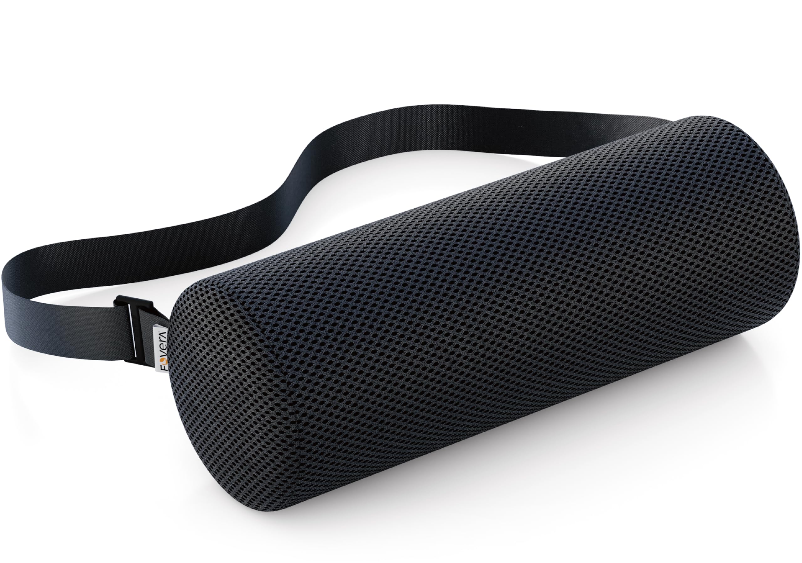 FOVERA Lumbar Support Roll for Back Pain Relief - Versatile Cushion for Office, Car, and Travel with Adjustable Strap, Provides Ideal Lumbar, Back Support & Posture Correction (Regular)