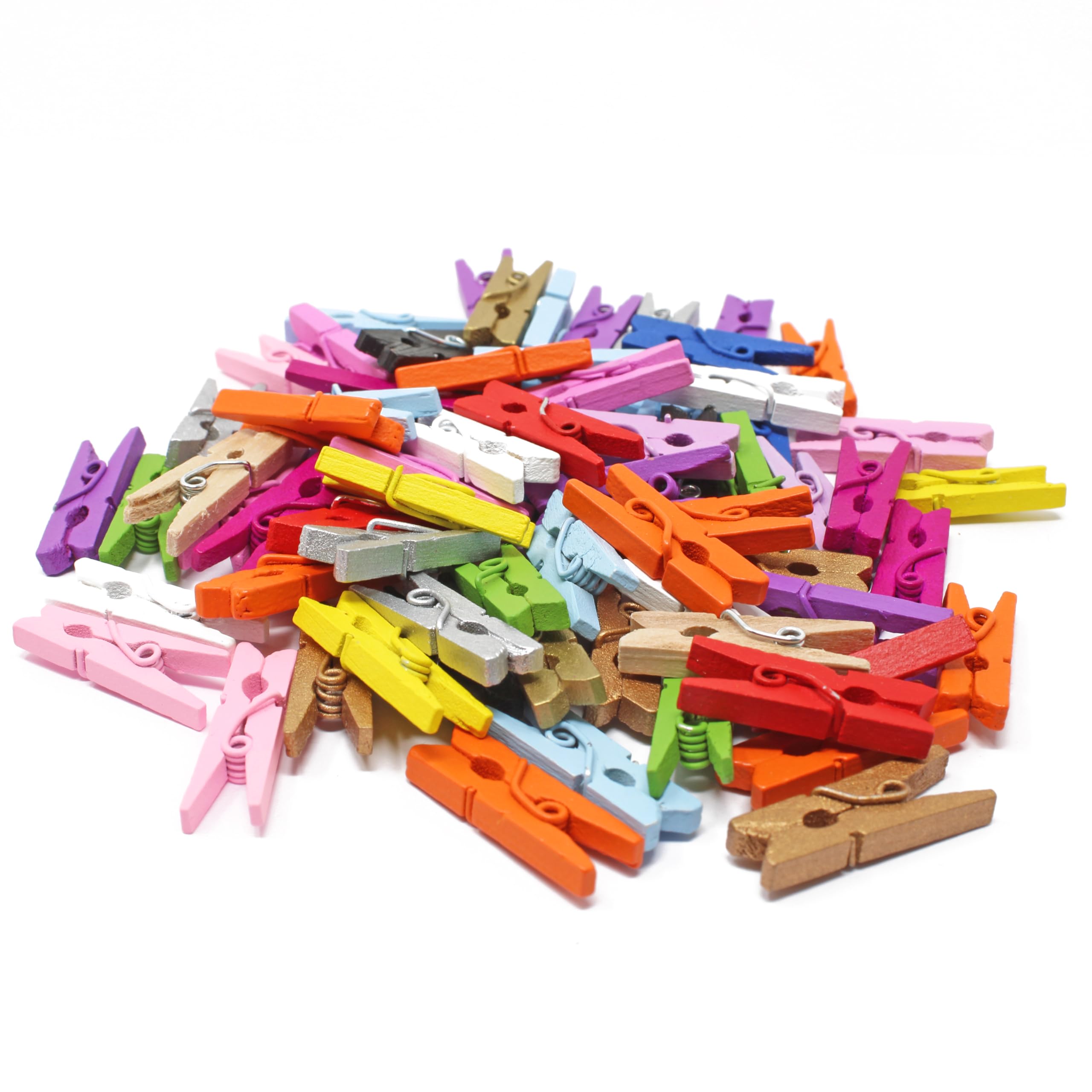 Mini Pinces à Linge En Bois De 25 Mm – Lot De 10 à 400 Pièces, Couleur Jaune – Idéal Pour Déco Ou Bricolage