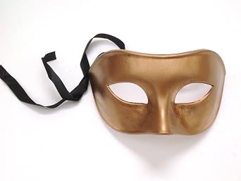 MasqStudio Gold Mens Masquerade Ball Mask for Buresque Dance Prom Wedding Birthday Party