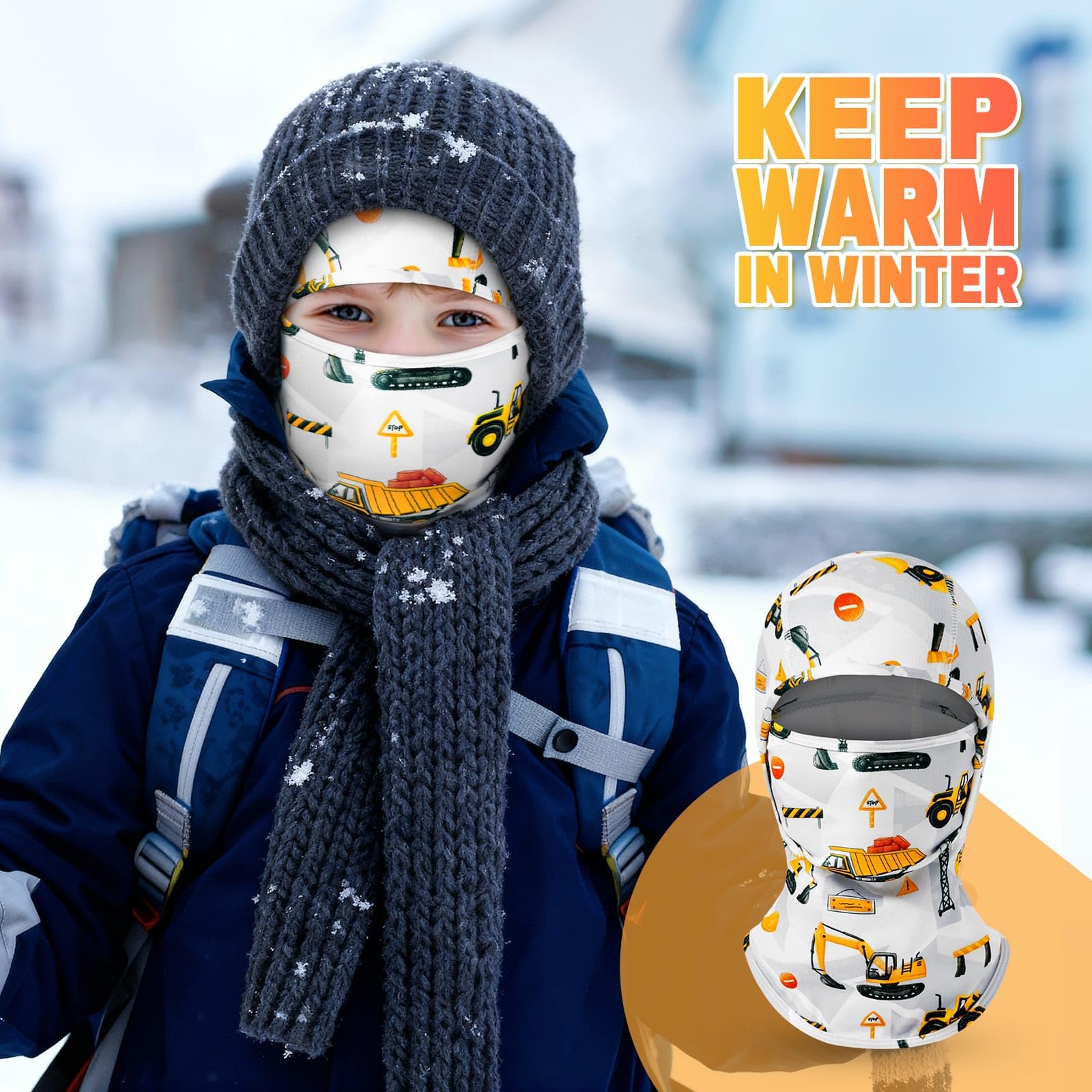 WAWSAM Passamontagna Bambini - Antivento Mask da Sci Cappello per Ragazzi Ragazze