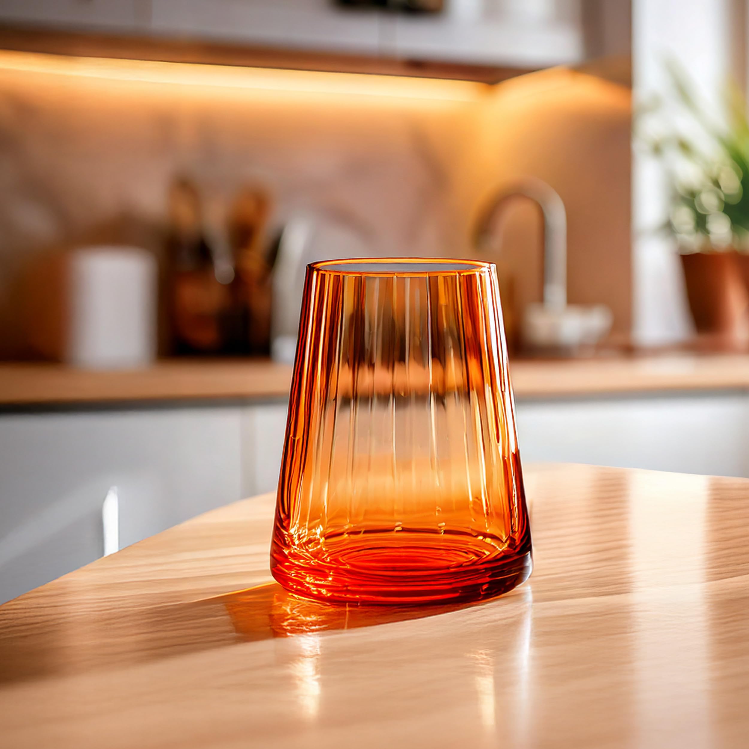 Stölzle Lausitz Vaso de Vino Blanco Symphony Orange Set de 6, 400 ml – Vasos versátiles para Vino, Agua, Zumo & Cócteles – Cristal Elegante – Lavavajillas & Resistentes a Golpes