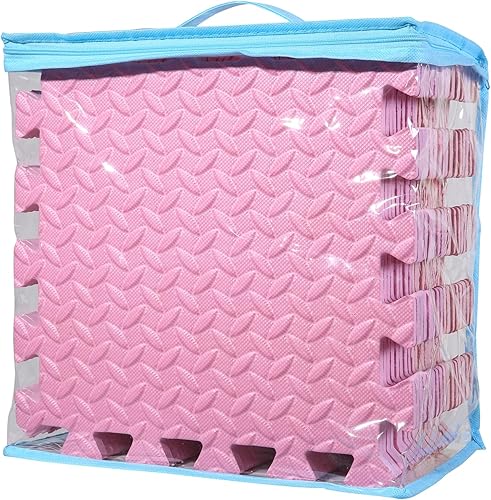 Miniatura 47 de Tapete de juego de espuma para niños pequeños, tapetes entrelazados no tóxicos de EVA con colores sólidos, tapete de juego cuadrado para bebé
