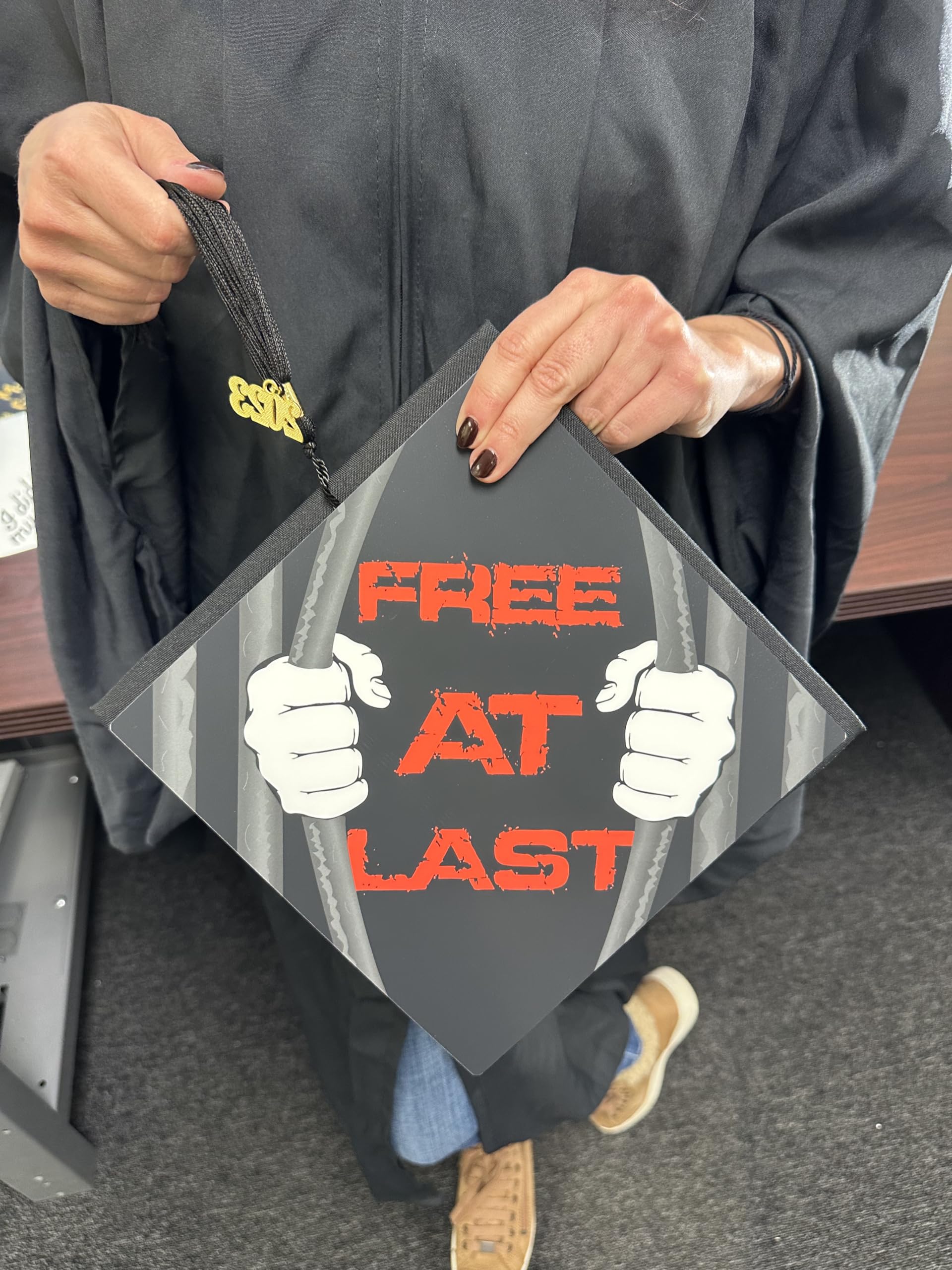 Amazon.com: Free at Last Grad Cap Topper, Grad Cap Decorations or 