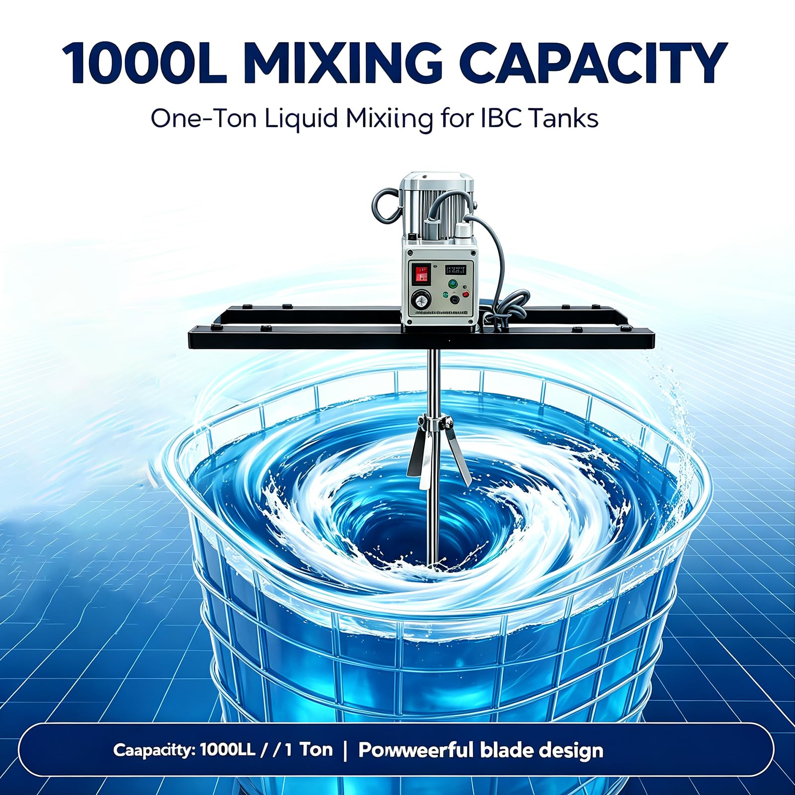 Mezcladora para contenedores IBC,agitación:1 ton/1000L, 200-3000rpm/min