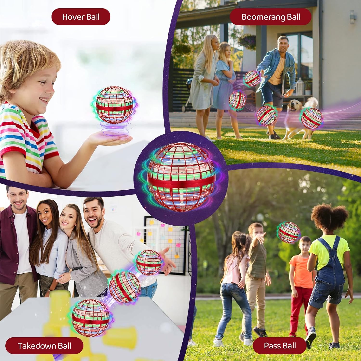 OFUN Flying Orb Ball Toys 2025 - Hover Ball Cosmic Globe Boomerang, Hand Controlled Drone Orbit, Cool Spinning Outdoor Toys Gifts for 6 7 8 9 10+ Year Old Boys Girls Teens Adults - Image 5