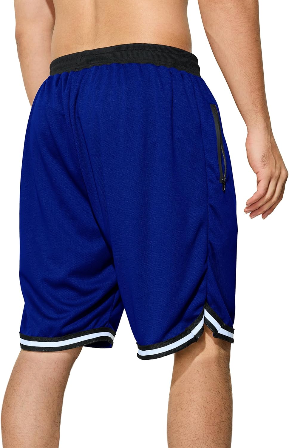 Men's Basketball Shorts with Zipper Pockets Lightweight Quick Dry Mesh Athletic Running Shorts - Image 4
