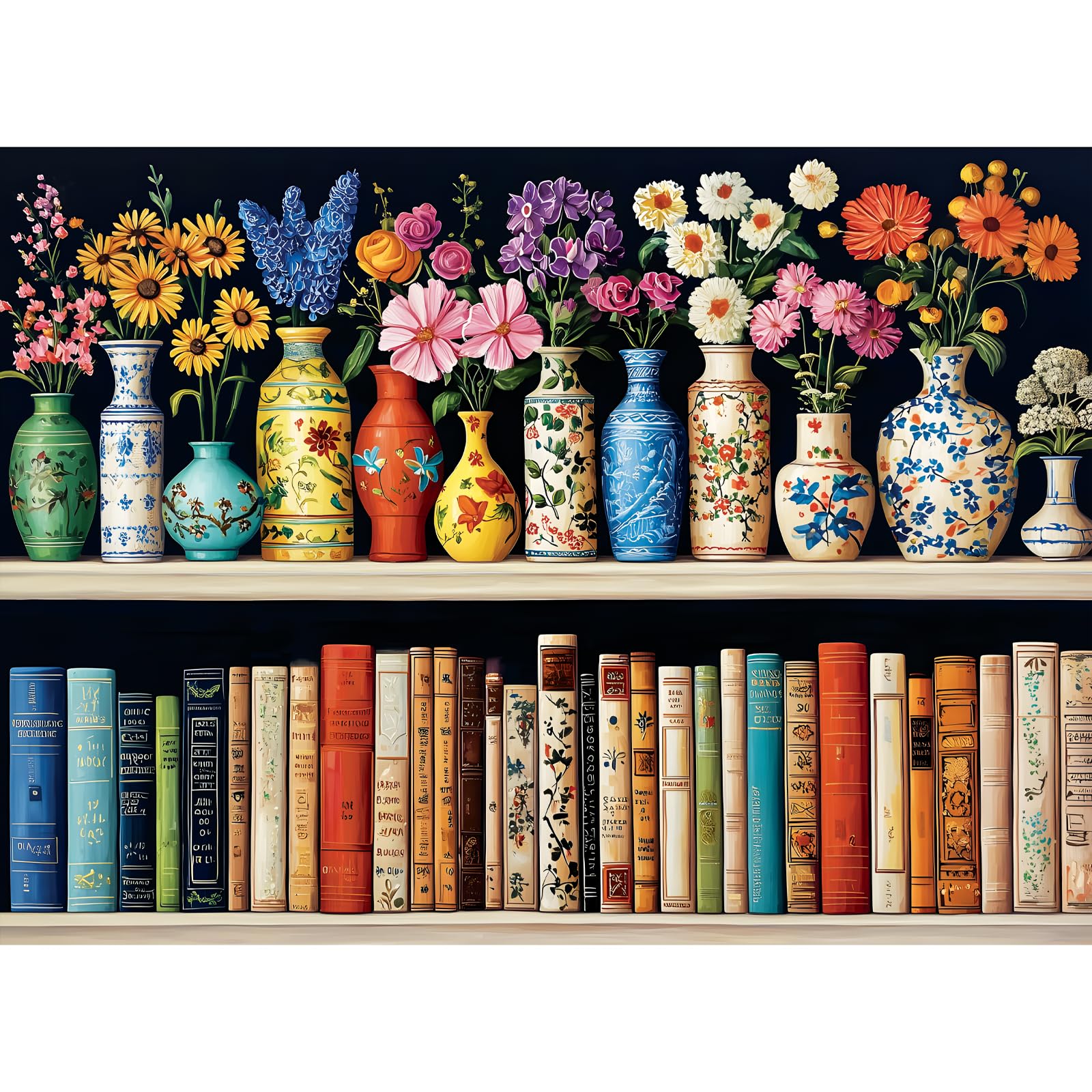 500 Piece Puzzle for Adults Puzzle, Beautiful Bookshelf Jigsaw Puzzle