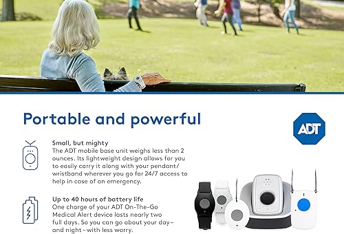 Miniatura 5 de ADT - Sistema de alerta médica móvil para personas mayores - Capacidades GPS, botón de pánico impermeable incluido, monitoreo basado en EE. UU. 24/7