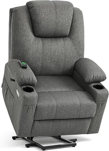 MCombo Power Lift Recliner Chair for Elderly 7516(Grey, Large)