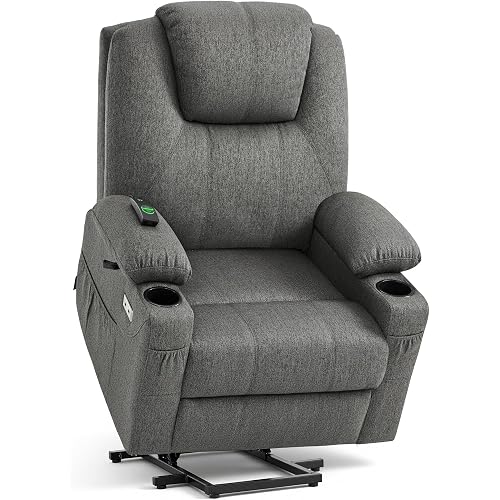 MCombo Power Lift Recliner Chair for Elderly 7516(Grey, Large)