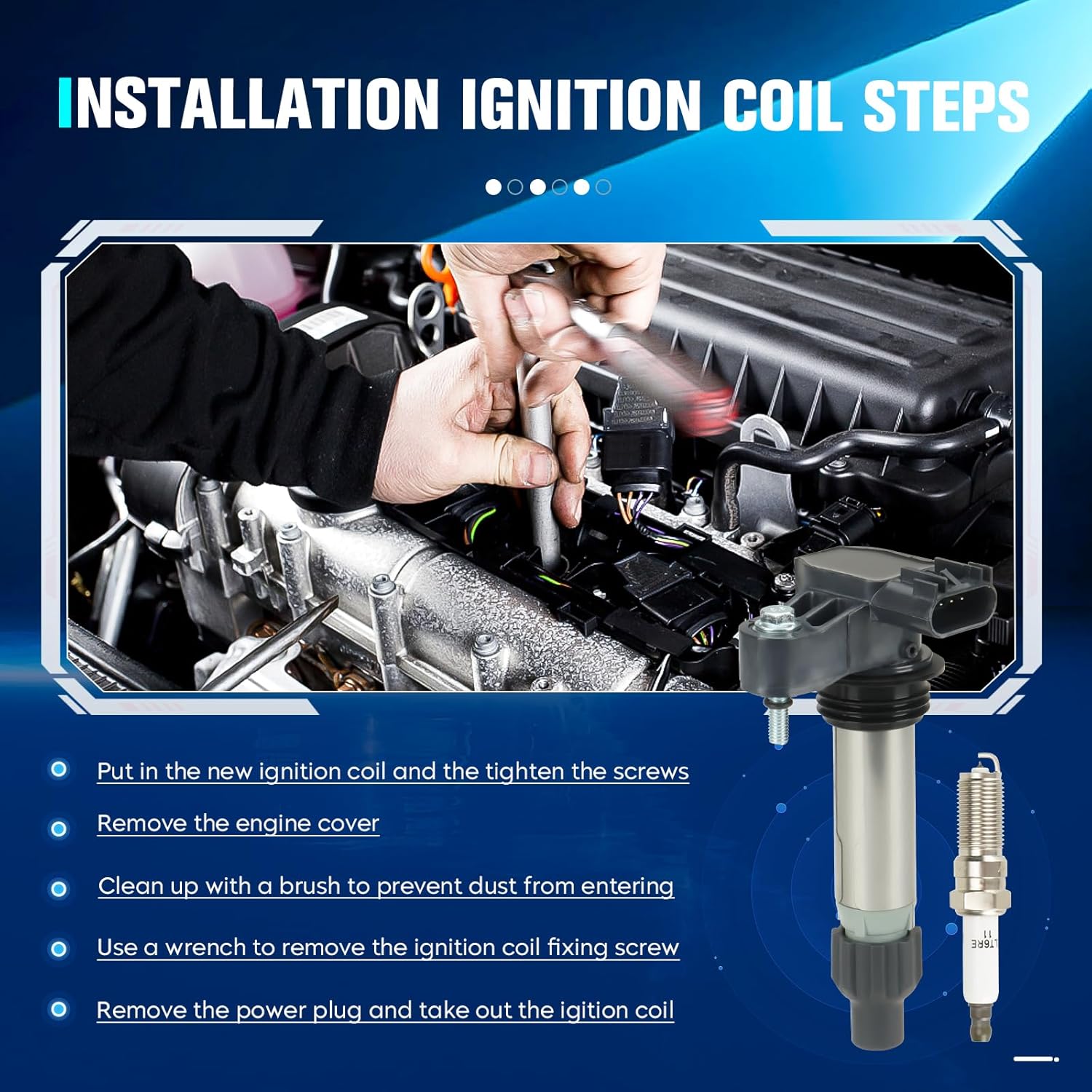 Set of 6 Ignition Coil and 6 Iridium Spark Plug Compatible with Buick Cadillac Chevy GMC CTS SRX XTS Camaro Equinox Impala Terrain GMC Acadia Replacement for GN10494 D515C UF569 C1555