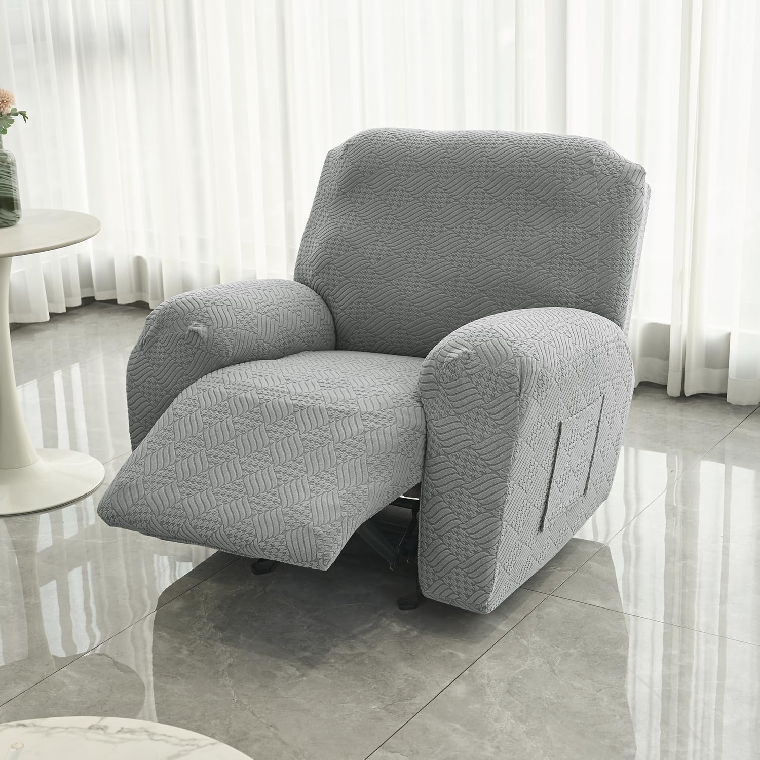 HOKIPO Recliner Sofa Cover - Navy Blue -14
