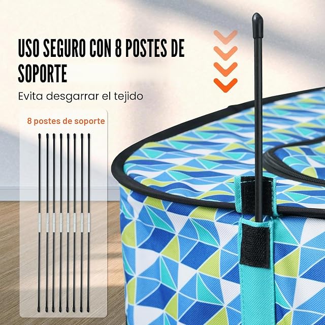 Foto 5 de 8 de VEVOR Parque Infantil Portátil para Perros 812x609x558 mm Parque Infantil Plegable para Cachorros y Gatos…