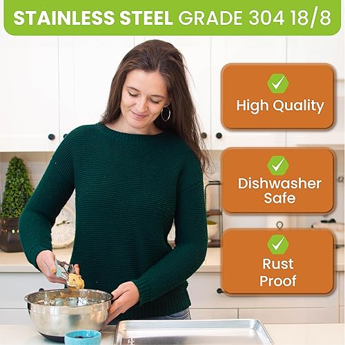 Miniatura 2 de Spring Chef - Cuchara mediana de menta para hornear, cuchara multifuncional #40 con liberación de gatillo, helado, cuchara de melón, cuchara de