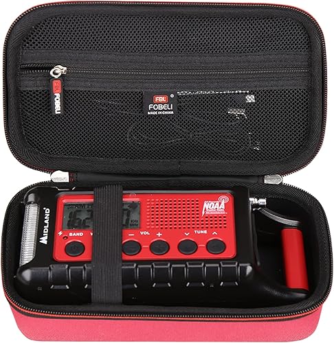 Miniatura 1 de FBLFOBELI Estuche rígido de almacenamiento de EVA compatible con Midland ER310  ER210 ER300ER50 con manivela de emergencia radio AMFM, bolsa