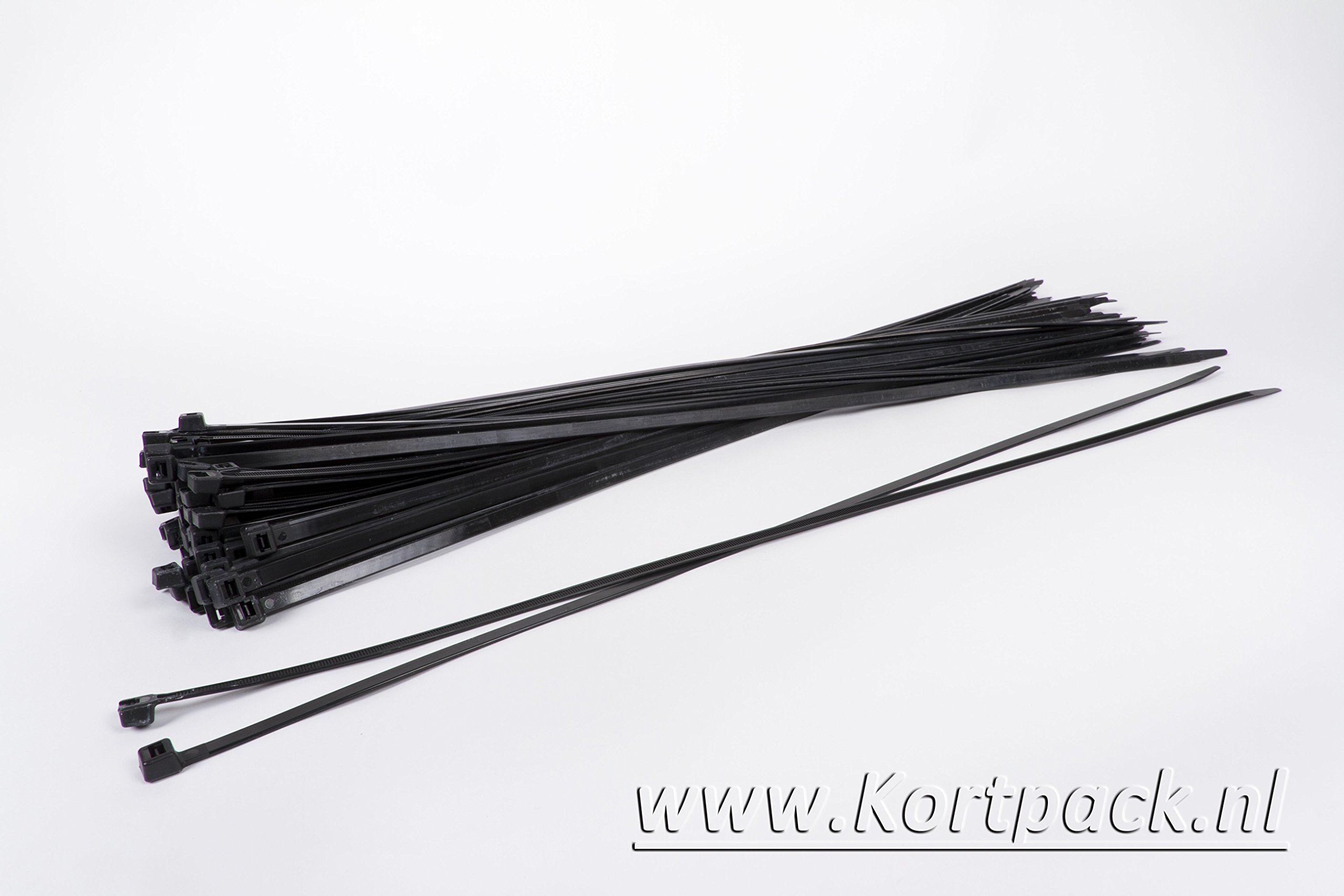 Starke Kabelbinder Schwarz | 430 mm x 9,0 mm | 10 Packungen à 100 Stück | Strapazierfähig für Industrie, Bau und Heimgebrauch