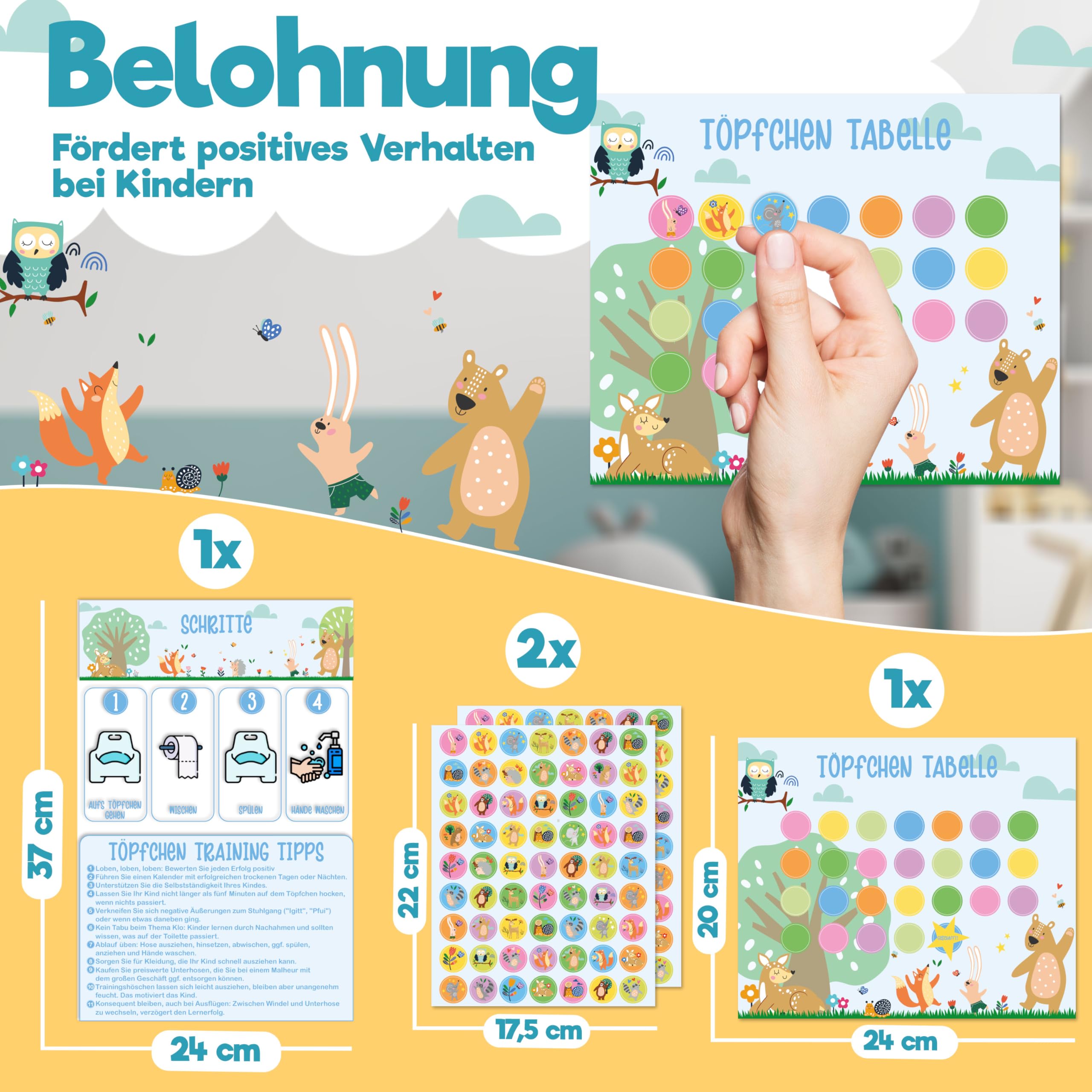 KIDIZ® Vasino per bambini con sedile per WC, comodo vasino, materiale PP con sacchetto della spazzatura, vasino per bambini per viaggiare e sistema di ricompensa con adesivi, soluzione 3 in 1