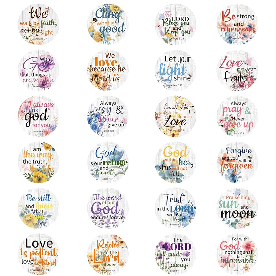 amazon-com-600-pcs-floral-christian-stickers-24-styles-bible-verse-scripture-stickers-religious-inspirational-decals-for-crafts-cards-envelope-seals-and-christian-party-1-5-inch-office-products for Free Printable Bible Verse Stickers Amazon.com: 600 Pcs Floral Christian Stickers, 24 Styles Bible Verse Scripture Stickers Religious Inspirational Decals for Crafts Cards Envelope Seals and Christian Party, 1.5 Inch : Office Products for Free Printable Bible Verse Stickers